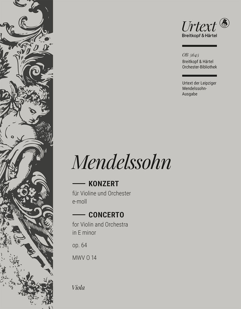 Violinkonzert e-moll = Violin Concerto in E minor Op. 64 MWV O 14 (Viola Part)