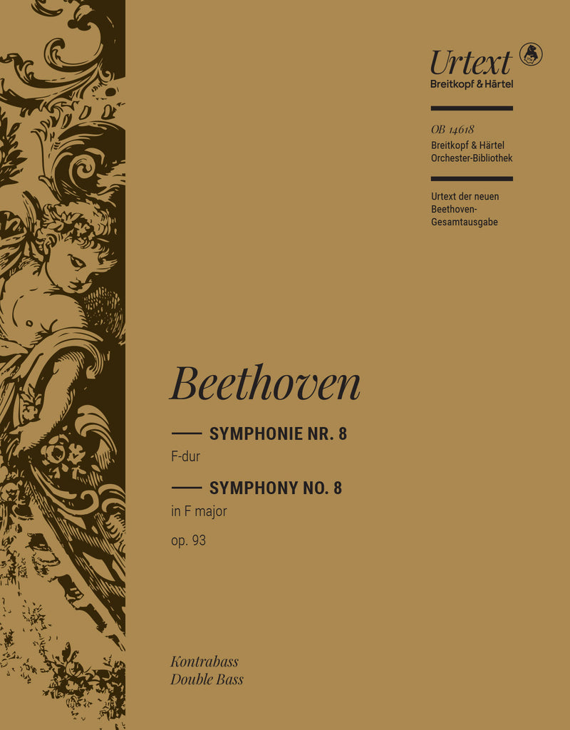 Symphonie Nr. 8 F-dur = Symphony No. 8 in F major Op. 93 (Double Bass Part)