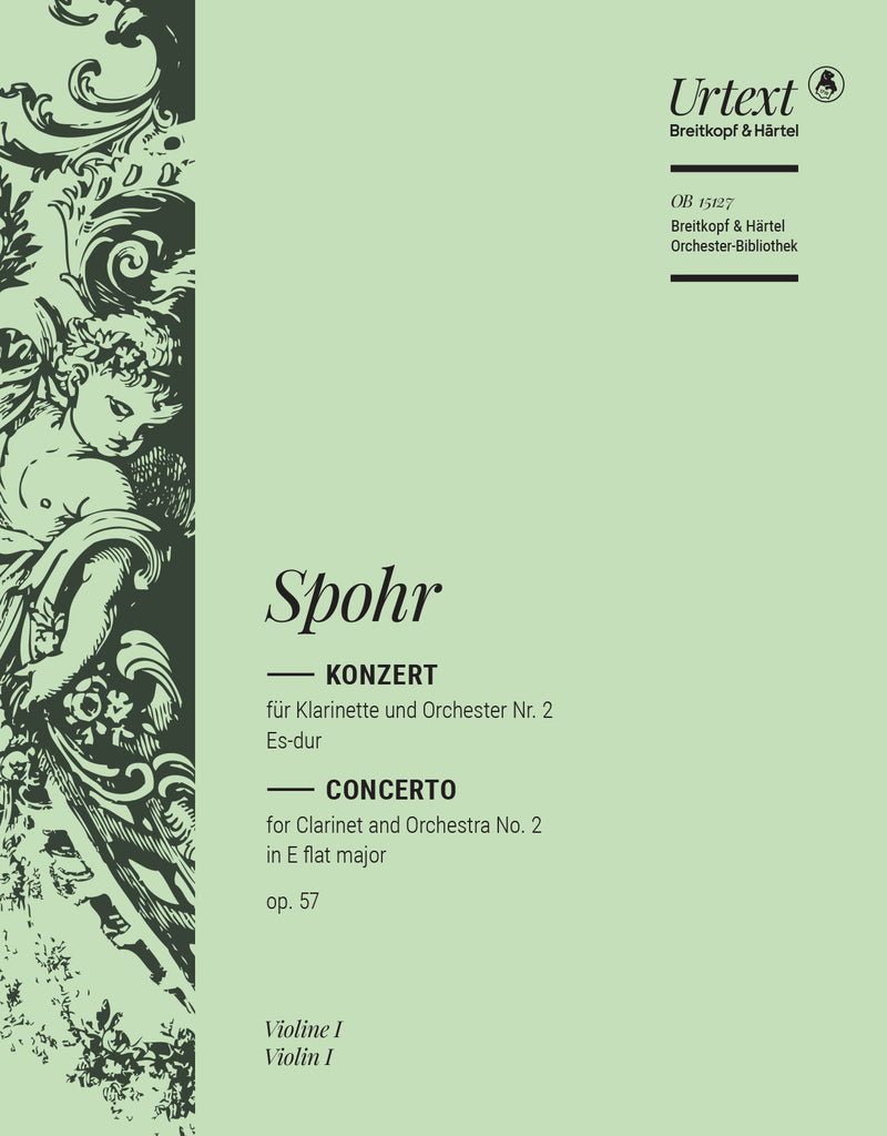Klarinettenkonzert Nr. 2 Es-dur = Clarinet Concerto No. 2 in E flat major Op. 57 (Violin 1 Part)