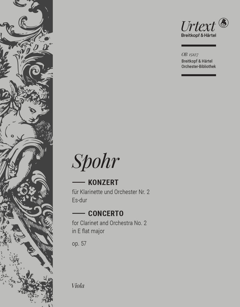 Klarinettenkonzert Nr. 2 Es-dur = Clarinet Concerto No. 2 in E flat major Op. 57 (Viola Part)