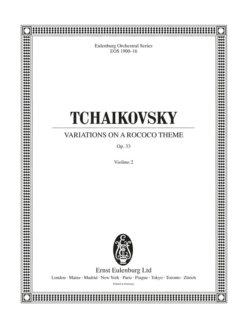 Variationen über ein Rokoko-Thema = Variations on a Rococo Theme Op. 33 (Violin 2 part)