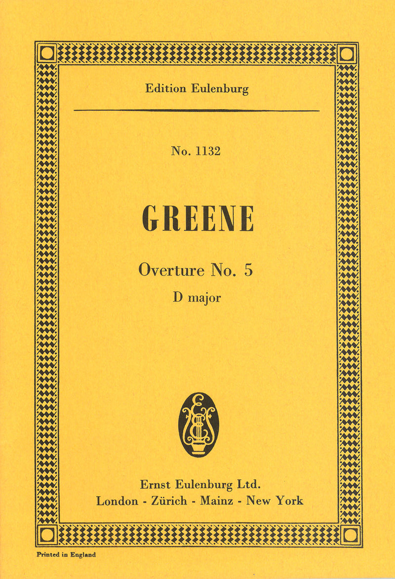 Ouvertüre Nr. 5 D-dur = Overture No. 5 in D major（ポケット・スコア）