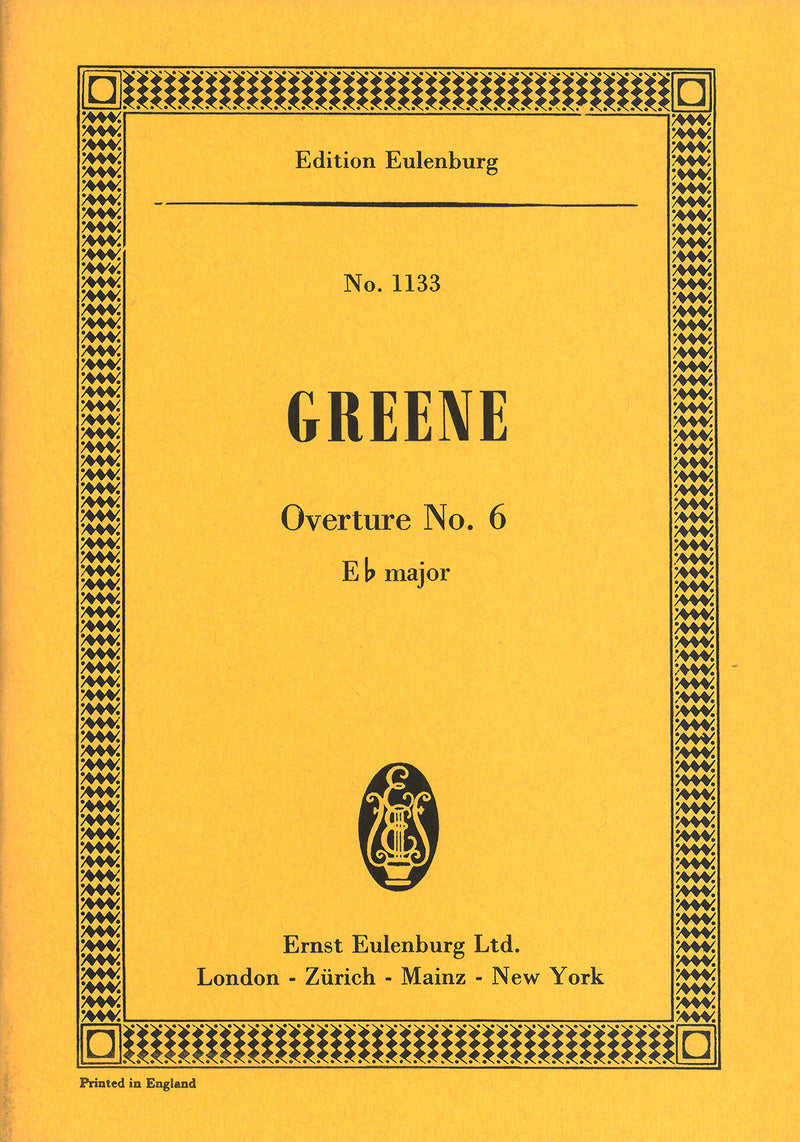 Ouvertüre Nr. 6 Es-dur = Overture No. 6 in Eb major（ポケット・スコア）