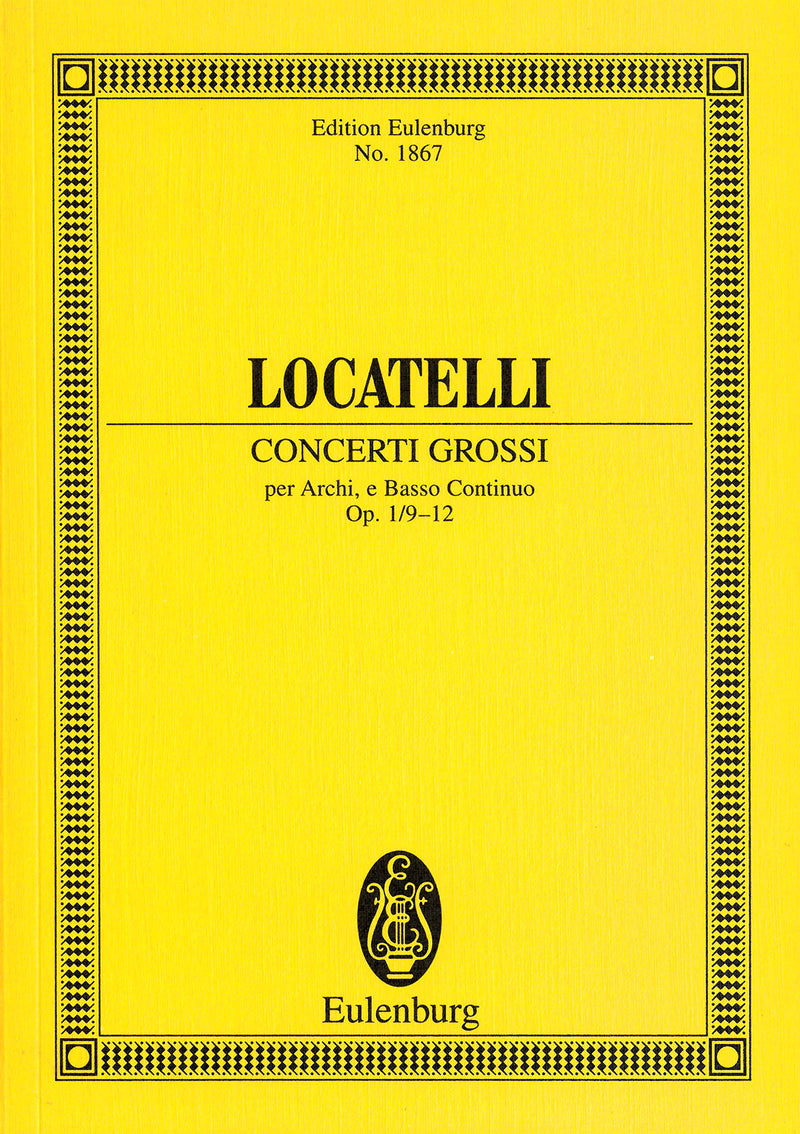 12 Concerti grossi Op. 1, nos. 9-12（ポケット・スコア）