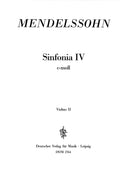 Sinfonia IV c-moll = Sinfonia IV in C minor MWV N 4 (Violin 2 part)