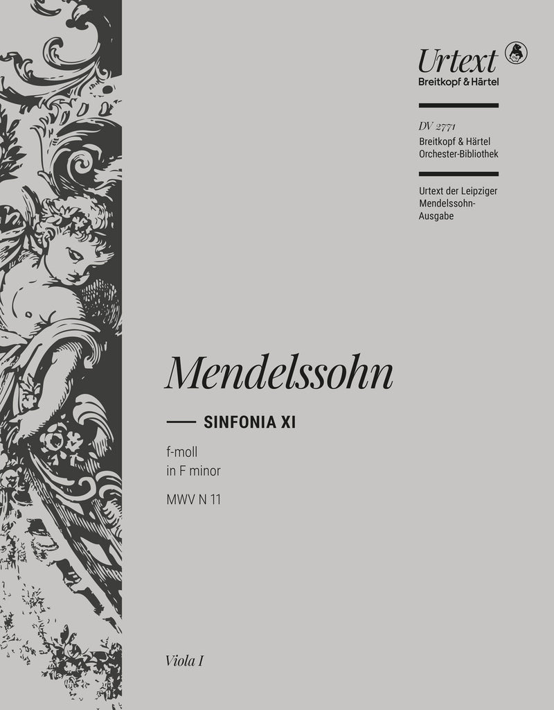 Sinfonia XI F-dur / f-moll = Sinfonia XI in F major / F minor MWV N 11 (Viola 1 part)