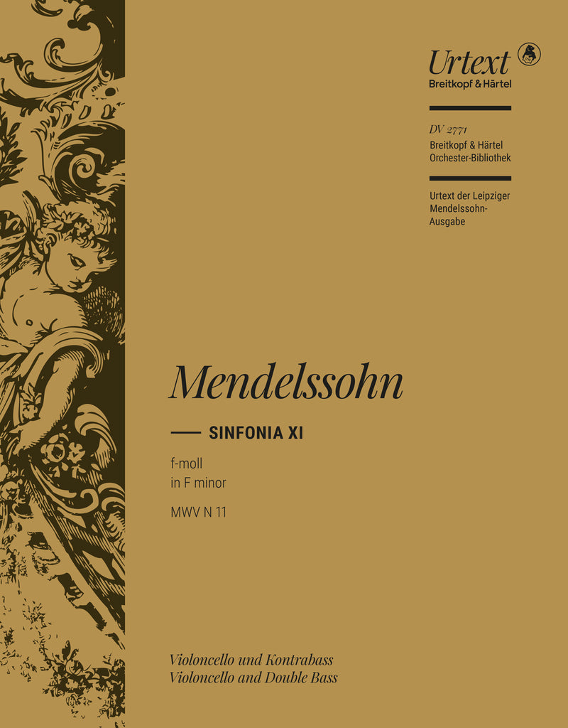 Sinfonia XI F-dur / f-moll = Sinfonia XI in F major / F minor MWV N 11 (Cello/Double bass part)