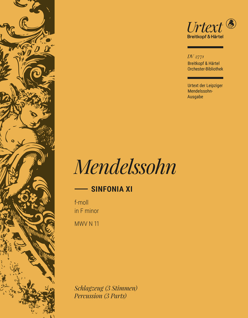 Sinfonia XI F-dur / f-moll = Sinfonia XI in F major / F minor MWV N 11 (Drums part)