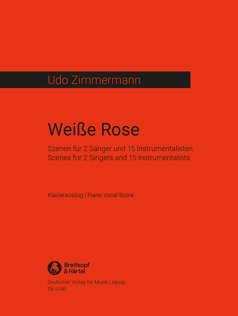 Weiße Rose = White Rose (2nd Version 1984/85) ピアノ・リダクション