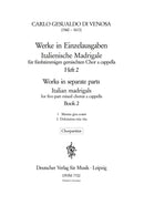 Italienische Madrigale = Italian Madrigals: Volume 2: Mentre gira costei – Dolcissoma mia vita