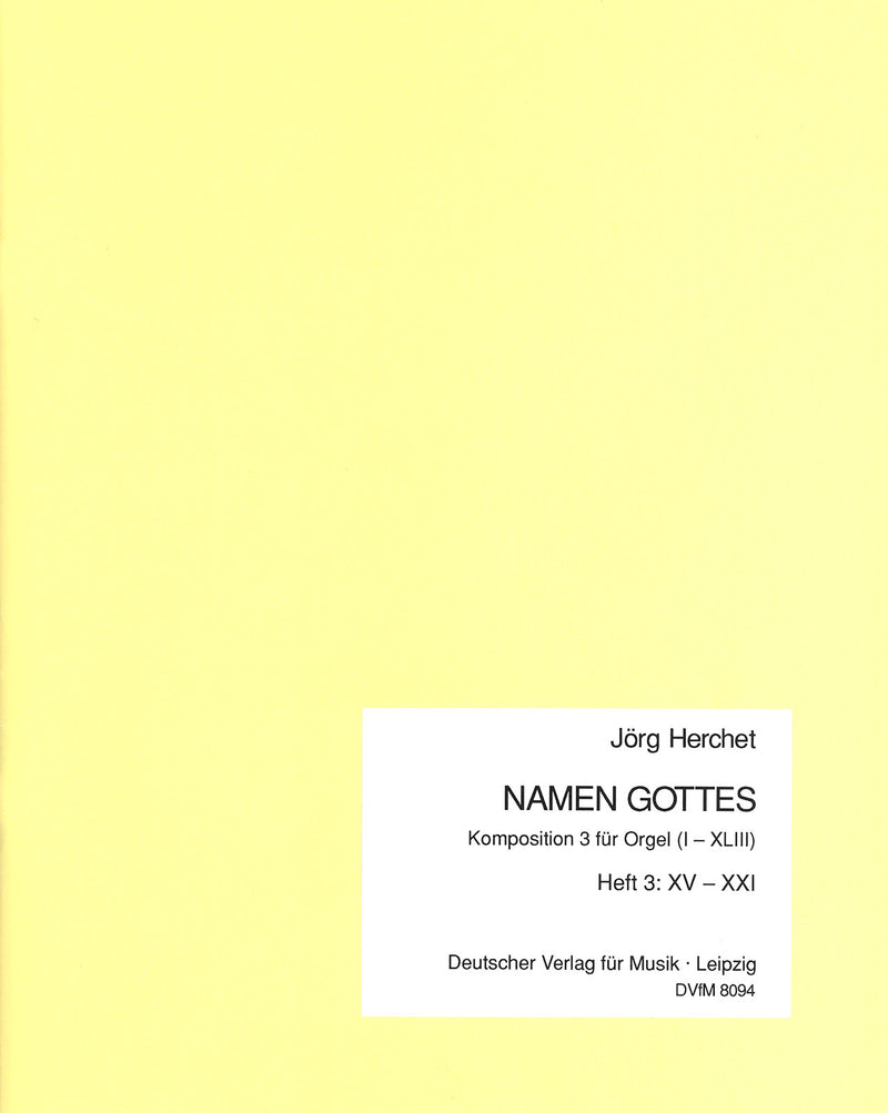 namen gottes, Vol. 3 (XV – XXI)