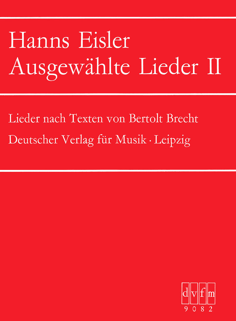 Ausgewählte Lieder = Selected Songs, Vol. 2: Lieder nach Texten von B. Brecht