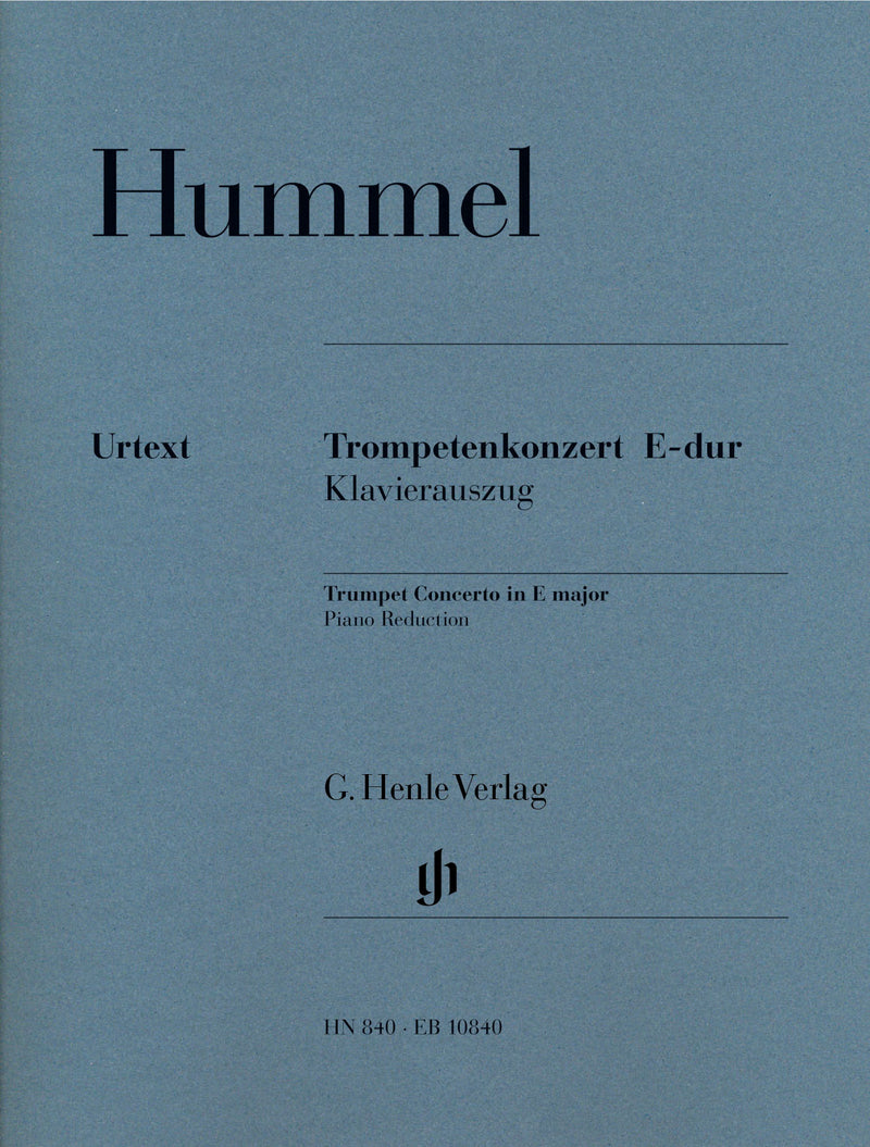 Trompetenkonzert in E-dur: Fassung Es-dur = Trumpet Concerto in E major: Version in E flat major（ピアノ・リダクション）