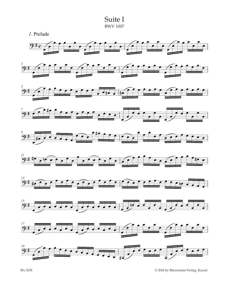 Sechs Suiten für Violoncello solo BWV 1007-1012 = Six Suites for Violoncello solo BWV 1007-1012（布装丁）