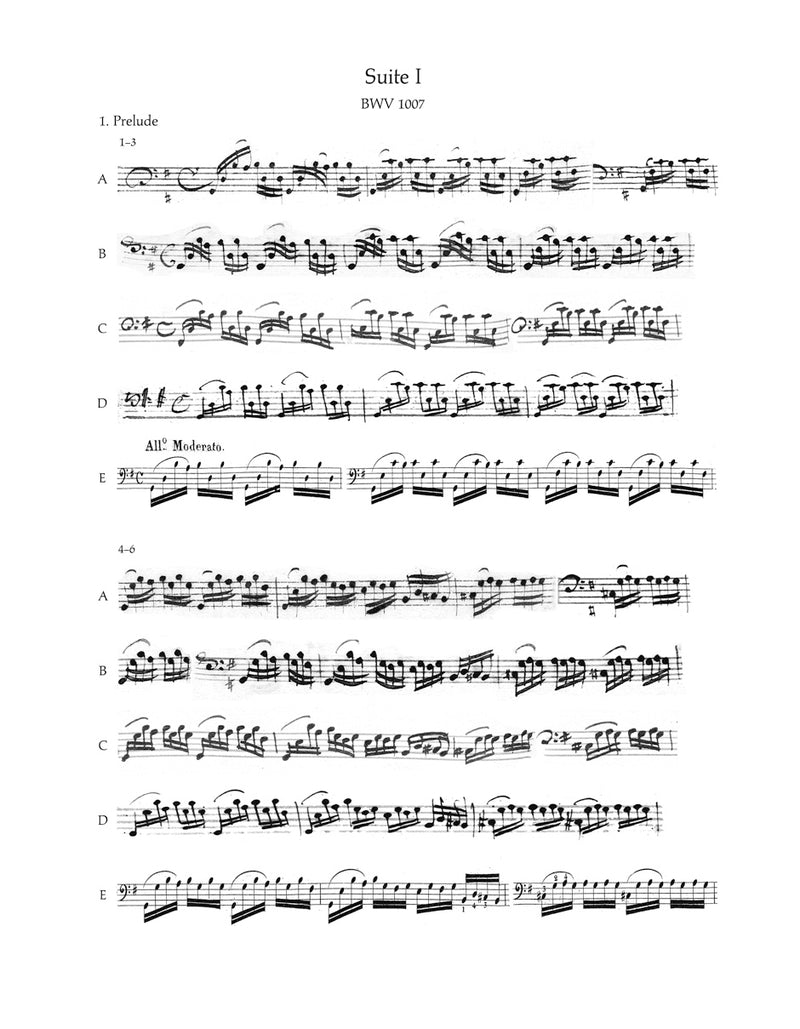 Sechs Suiten für Violoncello solo BWV 1007-1012 = Six Suites for Violoncello solo BWV 1007-1012: Facsimile