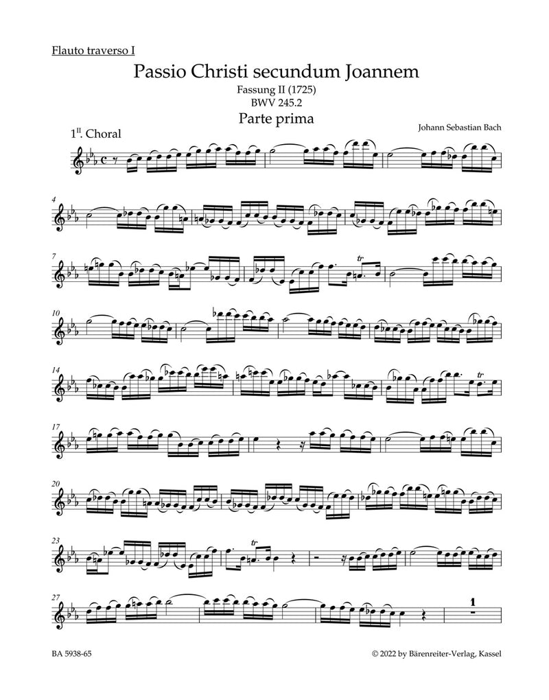 Johannes-Passion = St. John Passion "O Mensch, bewein" BWV 245.2 (Wind set)