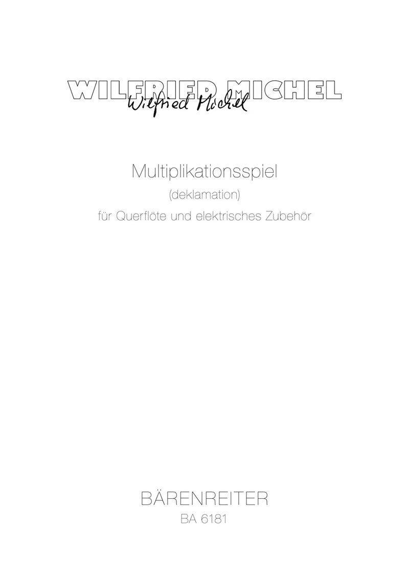 Multiplikationsspiel für Flöte und elektrisches Zubehör