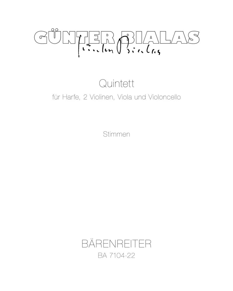 Quintett (1983) パート譜