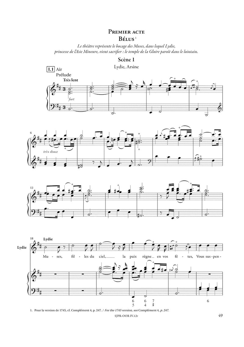 Le Temple de la Gloire RCT 59 (Vocal Score)