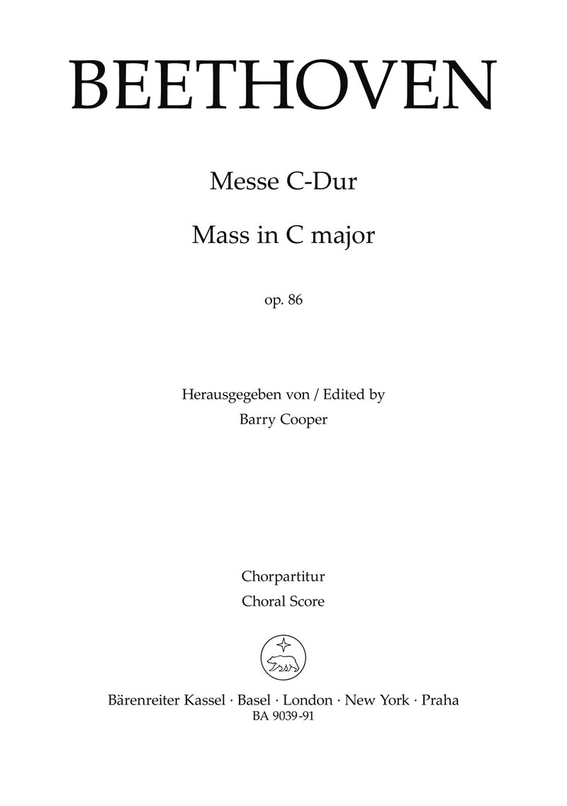 Messe C-Dur = Mass in C major op. 86 (Choral score)