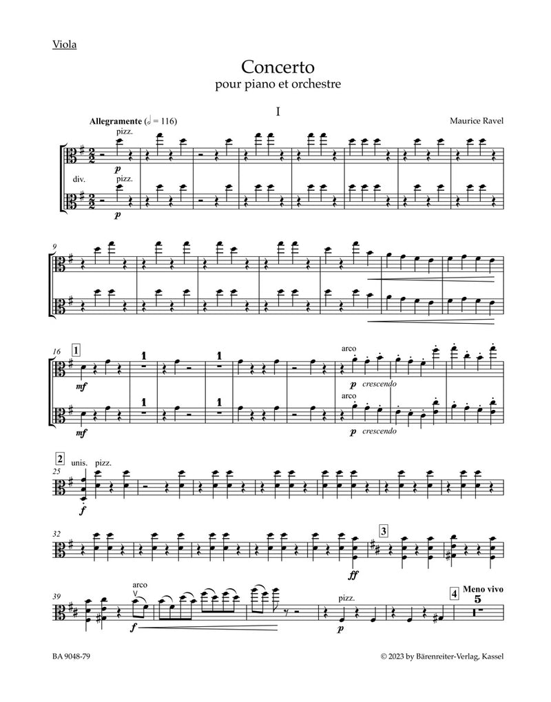 Concerto for Piano and Orchestra (Viola part)