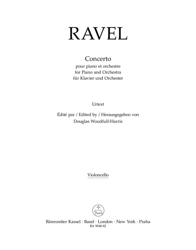 Concerto for Piano and Orchestra (Violoncello part)