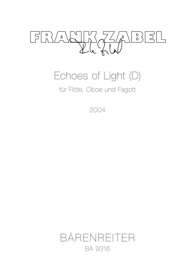 Echoes of light for Flute, Oboe and Bassoon (2004)