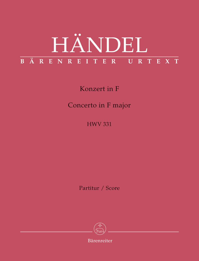 Konzert = Concerto in F major HWV 331 (Score)