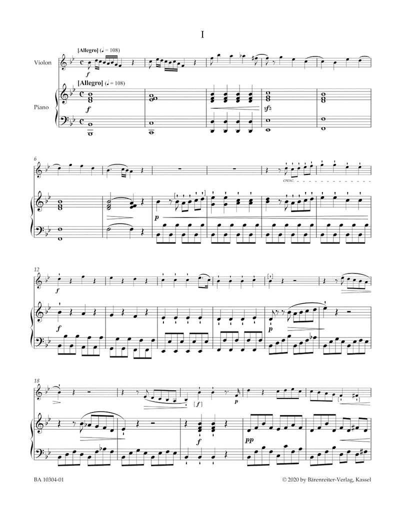 Werke für Violine und Klavier = Works for Violin and Piano (1): Sonatas for Violin and Piano