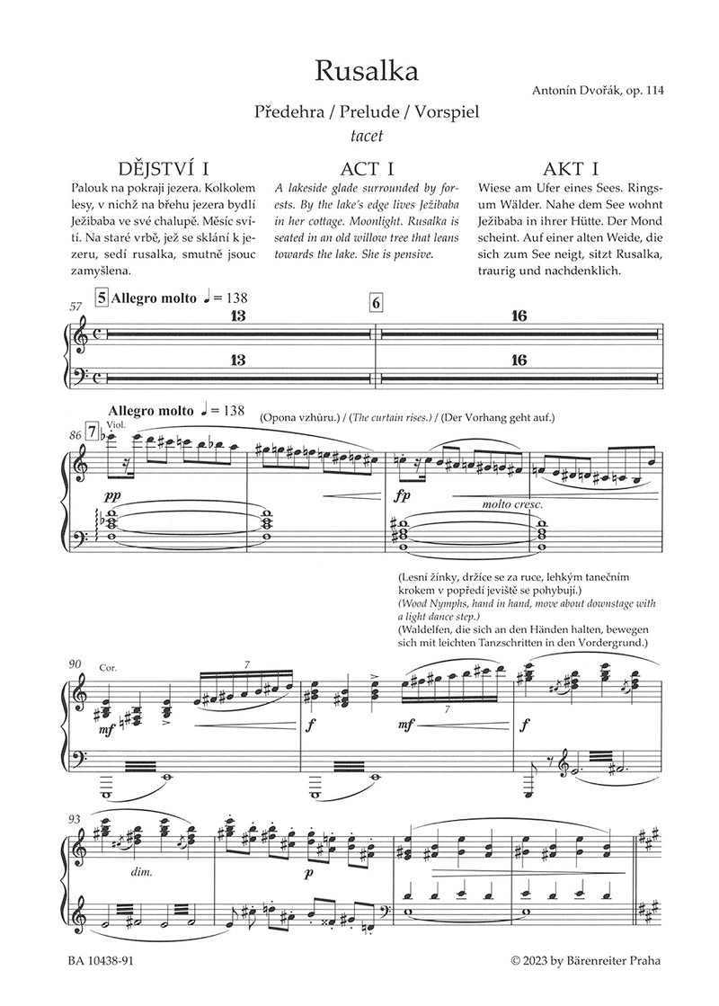 Rusalka op. 114 (Choral score)