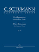 Drei Romanzen = Three Romances for Violin and Piano op. 22