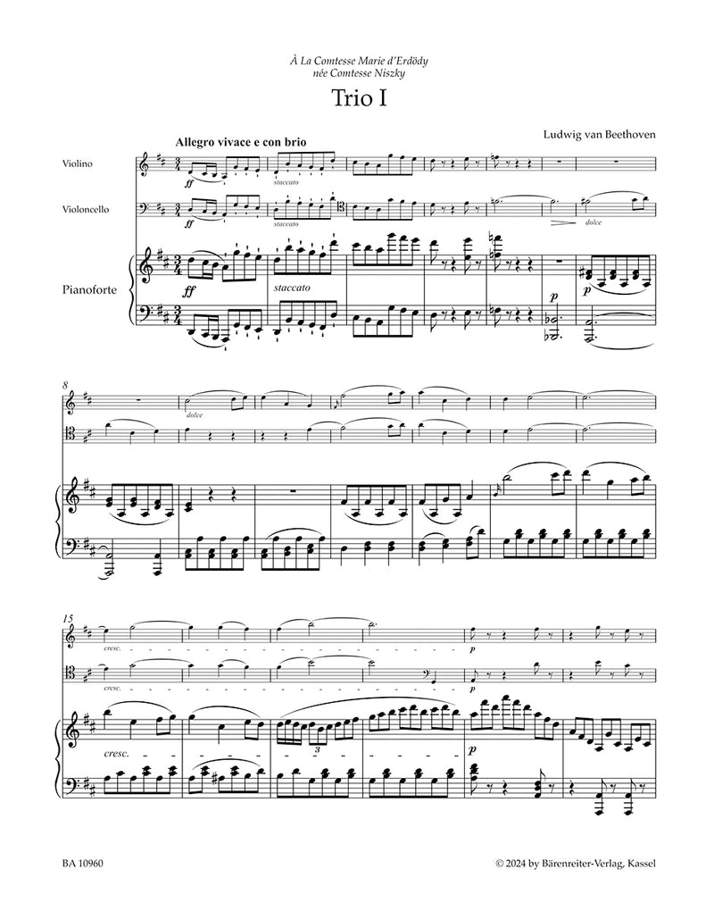 Trios for Pianoforte, Violin and Violoncello op. 70