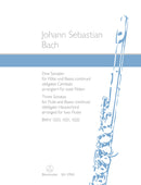 Three Sonatas for Flute and Basso continuo / obbligato Harpsichord BWV 1033, 1031, 1020