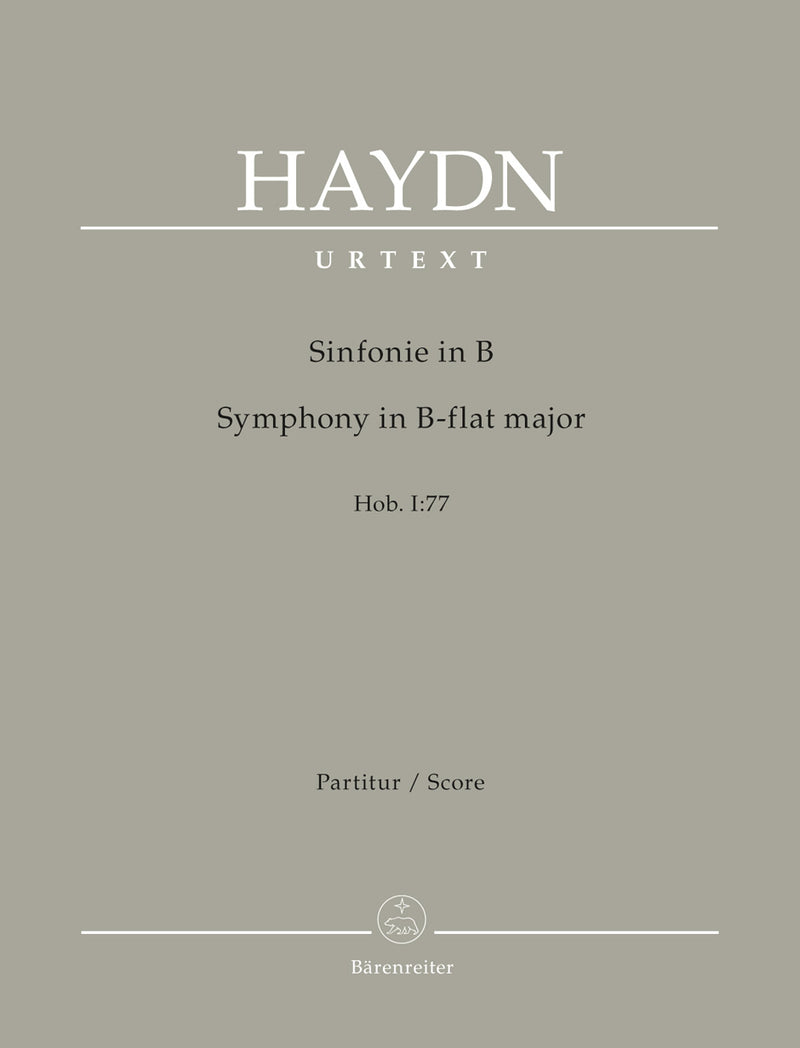 Sinfonie B-Dur = Symphony in B-flat major Hob. I:77 (Score)
