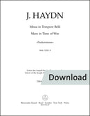 Missa in Tempore Belli Hob. XXII:9 "Mass in Time of War" (Cello/Double bass part)