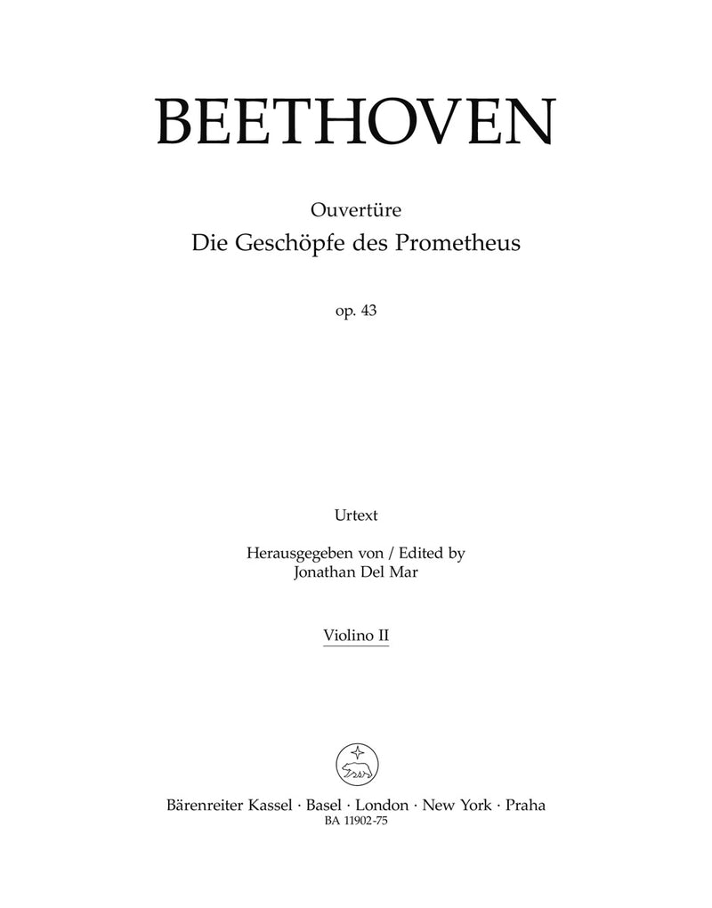 Ouvertüre "Die Geschöpfe des Prometheus" op. 43 (2. Violin part)