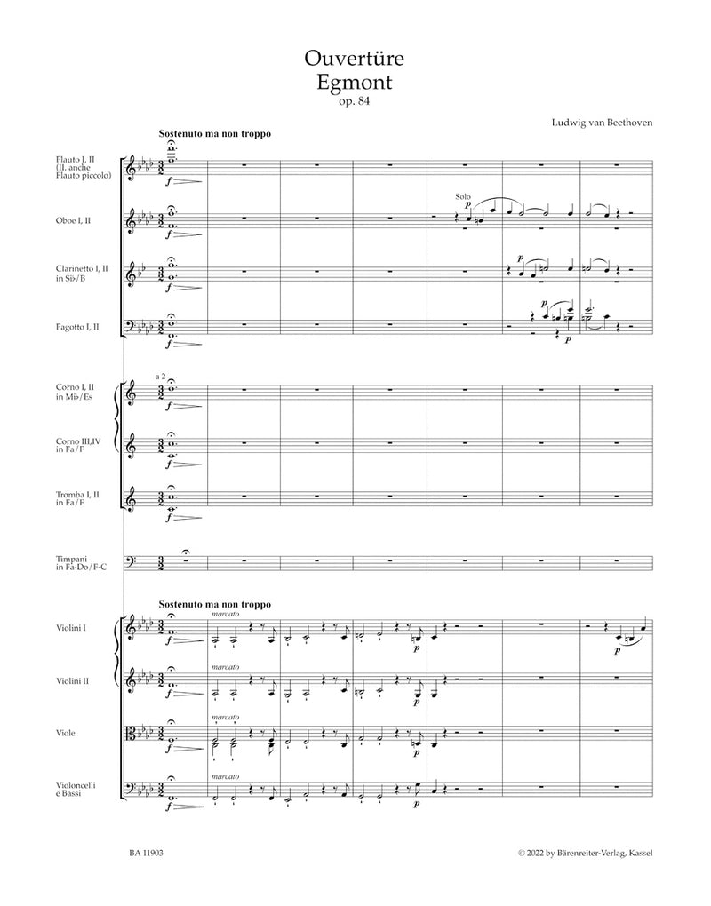 Ouvertüre "Egmont" for Orchestra op. 84 (Score)