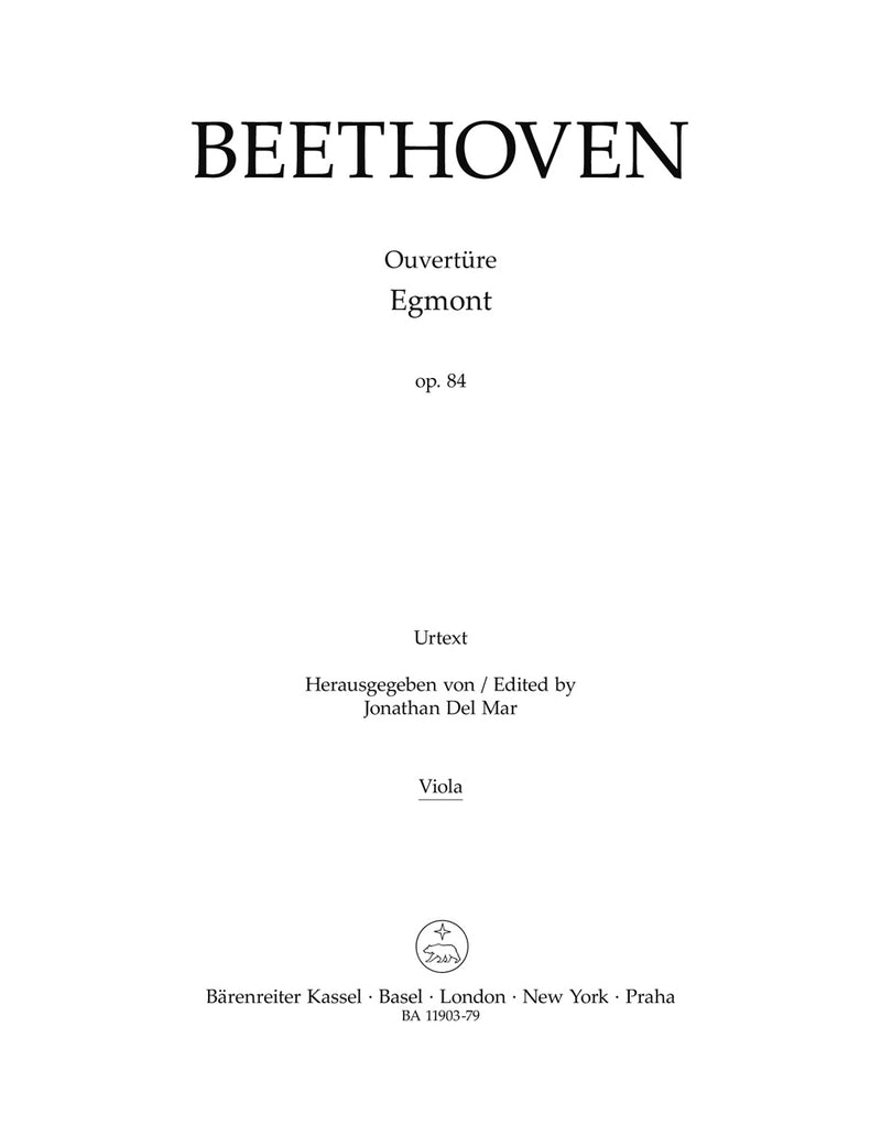 Ouvertüre "Egmont" for Orchestra op. 84 (Viola part)