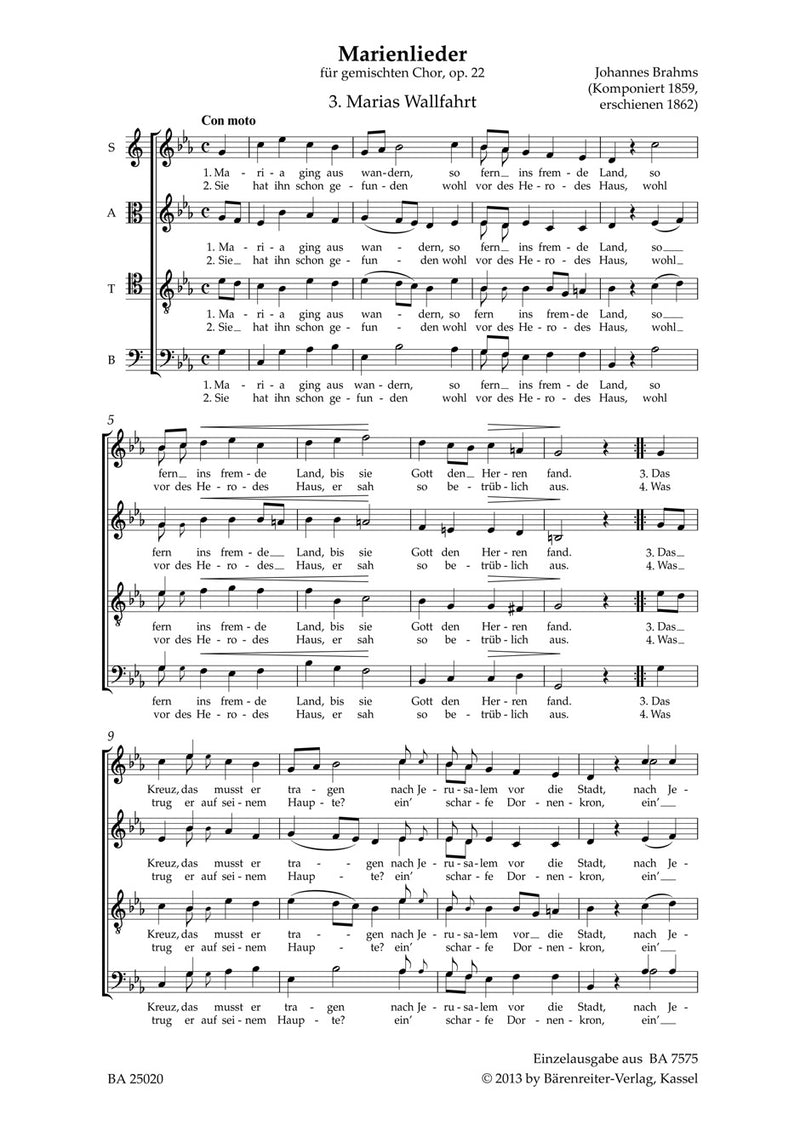 Marias Wallfahrt op. 22 no. 3