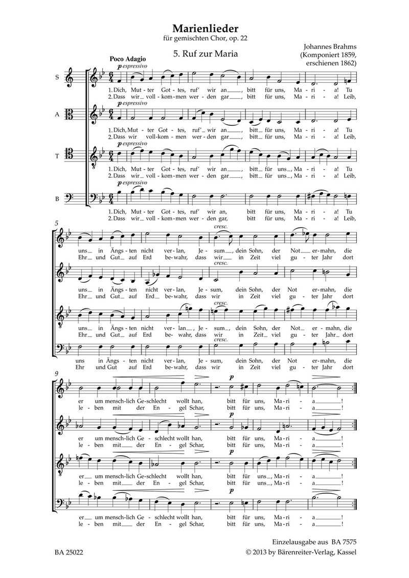 Ruf zur Maria op. 22 no. 5