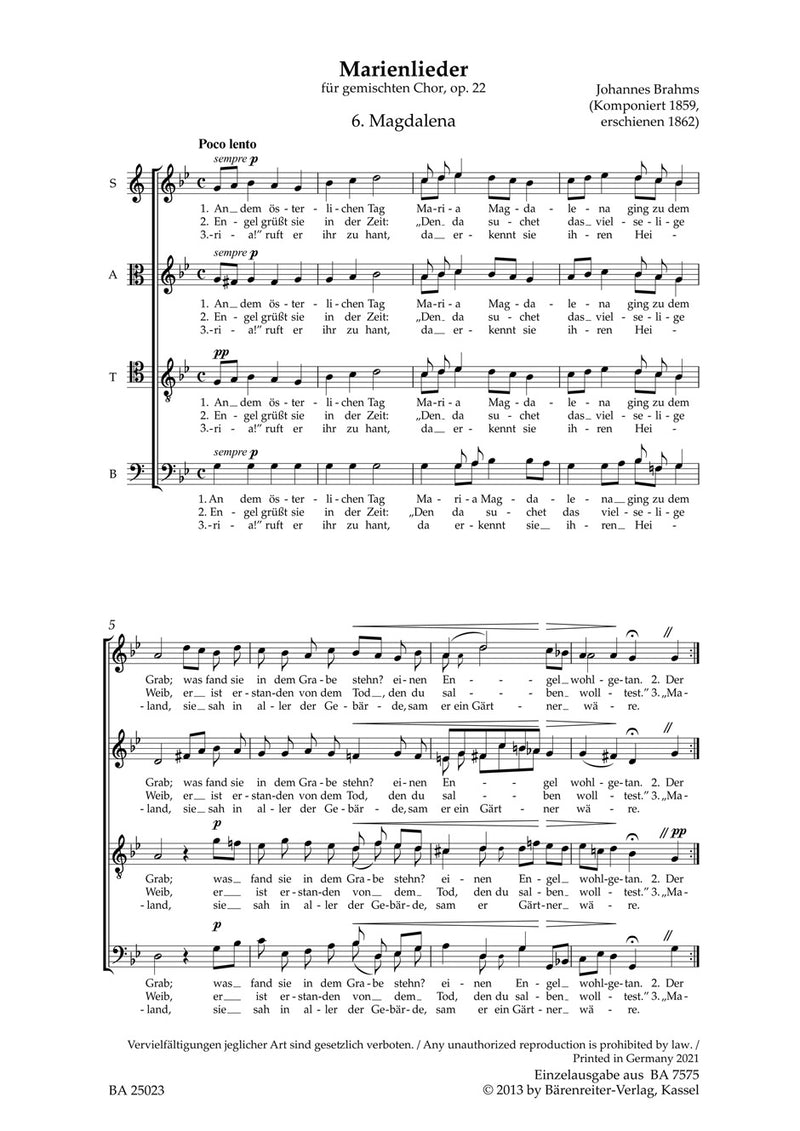 Magdalena op. 22 no. 6