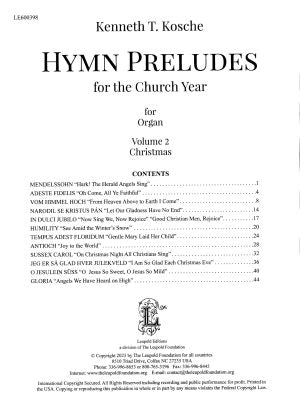 Hymn Preludes for the Church Year, Vol. 2: Christmas