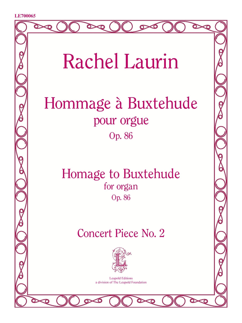 Hommage à Buxtehude = Hommage to Buxtehude, Op. 86