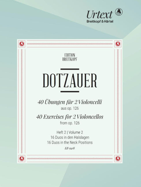 40 Exercises for 2 Violoncellos Vol. 2