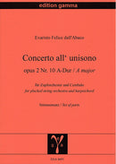 Concerto all’unisono A-Dur op. 2/10 (Set of parts)