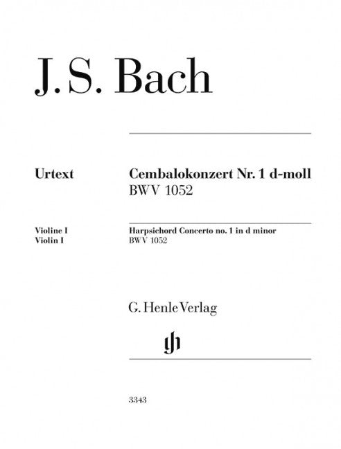 Cembalokonzert = Harpsichord Concerto no. 1 in d minor BWV 1052 (Violin 1 part)