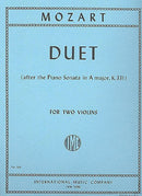 Duet A major K.331