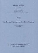 Lieder nach Texten von Friedrich Rückert = Songs on Texts by Friedrich Rückert (Piano reduction)