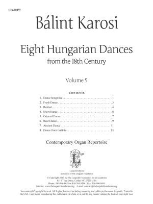 Eight Hungarian Dances from the 18th Century