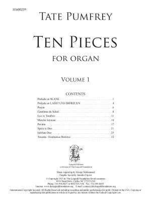 Solo Organ Ten Pieces for Organ, Vol. 1